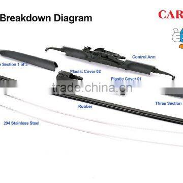 T190 Car Accessories J-HOOK Arm Germany Patent Windshield Wiper Blades
