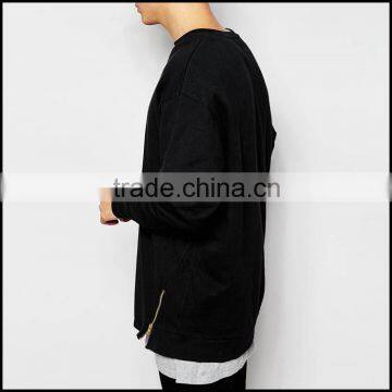 Both Sides With Zipper Jacket Sweatshirt Without Hood and Sweatshirt Extra Long Mens Collar Sweatshirt photo-2