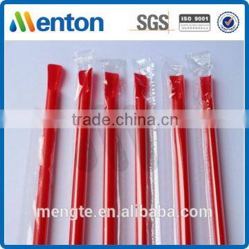 individually paper wrapped plastic spoon straws