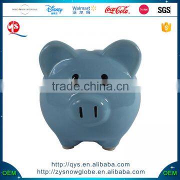 Hotsale Cute Blue Piggy Bank with Money Saving Box for Kids