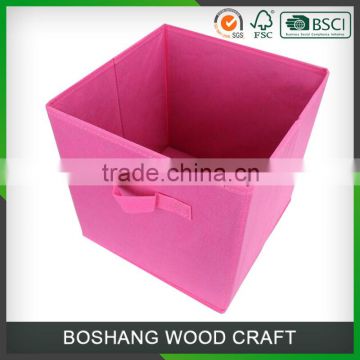 Collapsible Pink Clothes Fabric Storage Box