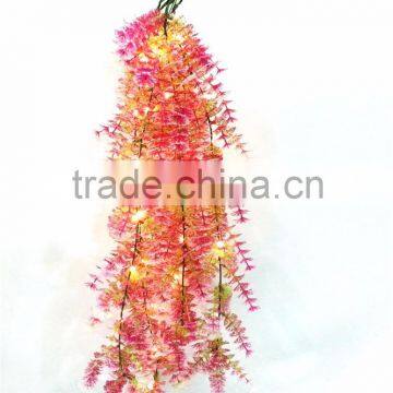 2016 Christmas new product popular artificial lighting ivy plastic foliage with led light