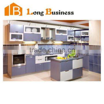 LB-JL1171 Blue lacquer Kitchen cabinet china factory Modular kitchen cabinet