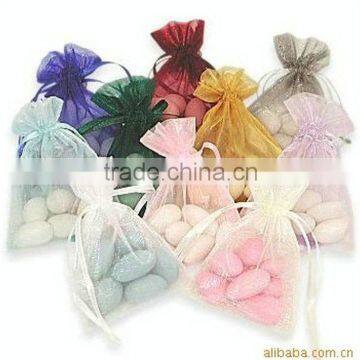 2016 New trendy products organza bags with logo ribbon cargo alibaba