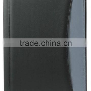 A4 Business PU leather portfolio folder,a4 leather document folder,portfolio folder with zipper