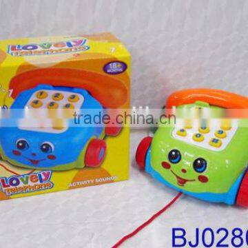 Best Toy for 2015 Christmas Funny Pulling Muscial Cartoon Phone Car Toy photo-2