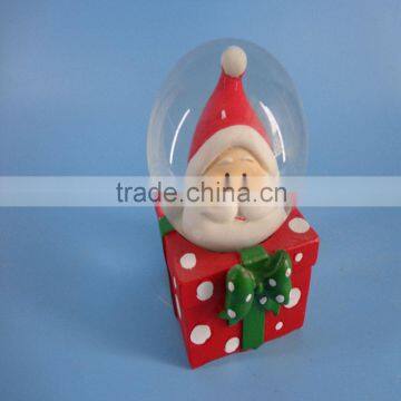 New design artifical craft christmas snow globe