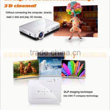 Hot sale!700lumen portble Perfect 3D shutter DLP pico projector from china