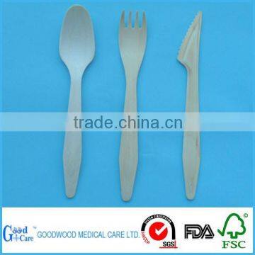 disposable wooden cutlery set/spoon, knives and forks