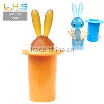 Novelty Gift Free sample Funny Plastic Tube Rabbit Toothpick Holder