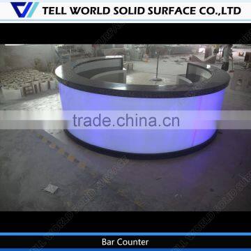 Hot sale bar counter/illuminated led bar counter/around bar counter