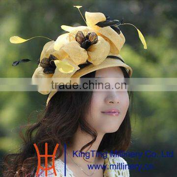 2014 New Fashion Ladies Millinery Sinamay Hat photo-2
