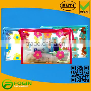 custom ziplock pvc cosmetic make up pouch