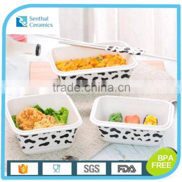 Bento Lunch Box,Rectangular Ceramic Lunch Box With Airtight Lid,kids Lunch Box photo-4