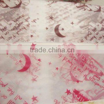 Moon and Stars Shape Colored Translucent OPP Cellophane Paper For Gift Wrapping