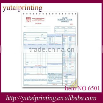 HVAC Service Order Invoice Form Printing