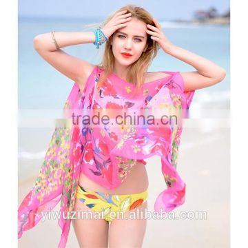 2015 summer beach chiffon poncho scarf shawl dress