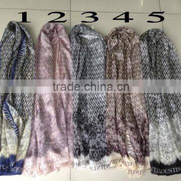 Hangzhou Flower Printed Silk Scarf 110*180cm Silk Scarf Twill photo-2