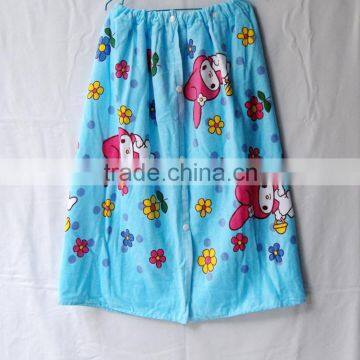 100% Cotton Cute Design Kids Bathrobe Towel Reactive Printing Kids Towel Dress Robe photo-6