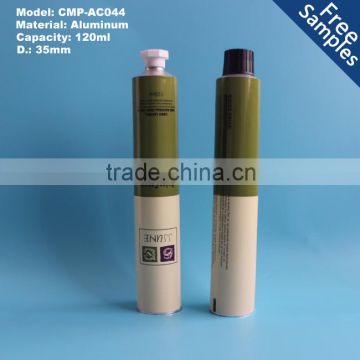 120ml aluminum color cream tube with plastic cap