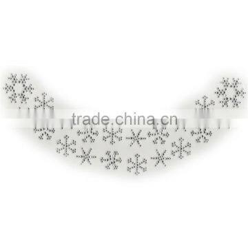 Factory Direct Iron on Rhinestone Iron on Applique Beaded Collar photo-2