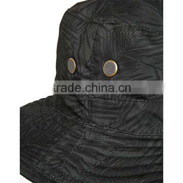 Guangjia Cap Manufacturer Wholesale Hot Selling Custom Blank Black Man Bucket Hat With String photo-3