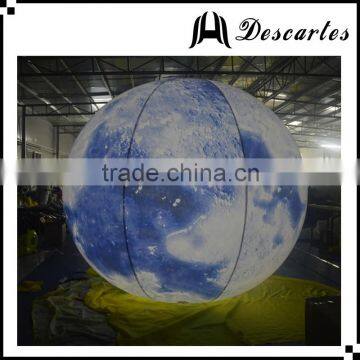 Lighting inflatable Earth hang balloon, large inflatable led globe planet helium balloon for sale