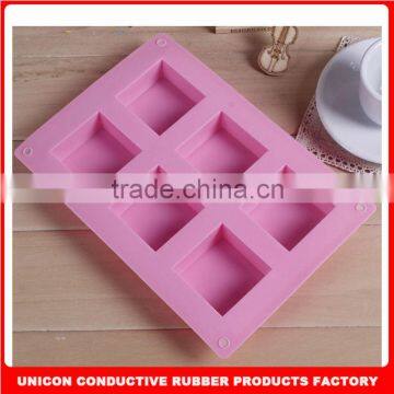 Best Sell 6 Cups silicone molds for soap and candle