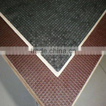 High quality brown or black anti-slip film plywood/anti-slip plywood stage