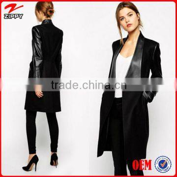 Long Coat Long Winter Coats Women wear Overcoat Black Faux Fur Coats Patchwork Long Coats