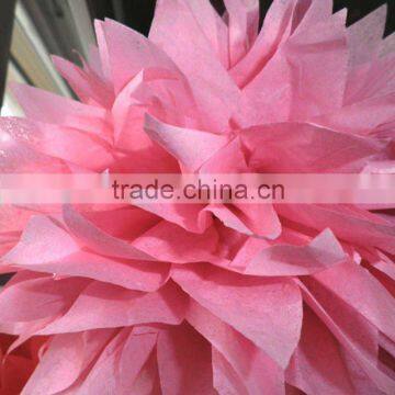 2015 Tissue paper pom poms flower balls for wedding decoration