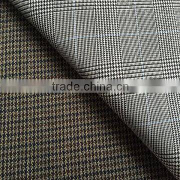 10/30/50/70 Polyester Blended Wool Houndstooth Fabric for Suiting and Dress photo-6