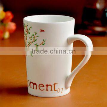 White Color V Shape Mug/Sublimation V Shape C Handle Mug&cup/high Quality Shaving Coffee Mug photo-3