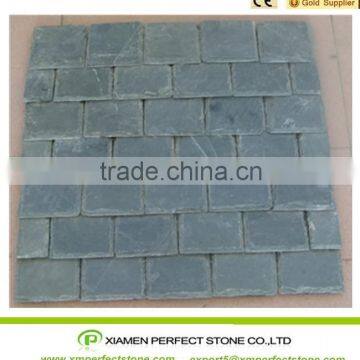 Natural green slate roof panel rectangle slate roofing tile