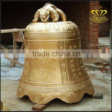 China Regional Feature Bronze outdoor shiny bell sculpture