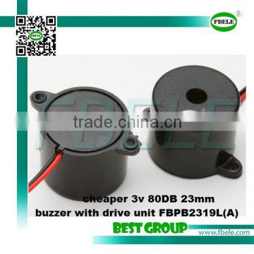 cheaper 3v 80DB 23mm buzzer with drive unit FBPB2319L(A)