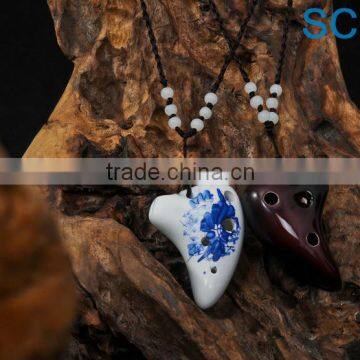 Necklace Ceramic musical instrument ocarina