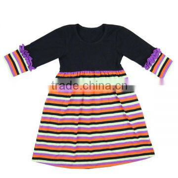 Kids Dress New Style Pumpkin Printed Baby Girls Dresses Pearls Halloween Dress Little Girls Latest Dress photo-4