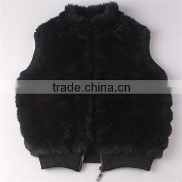 Sya warm winter ladies grey hot sale black faux fur vest