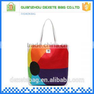 Wholesale china oem production women beach polyester fashion tote bag