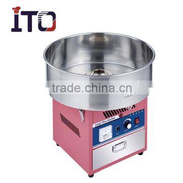 SY-MJ500 High Quality Table Counter Top Electric Commercial Candy Floss Machine with colorful lights