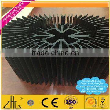 OEM design! Heatsink profile/CNC+extruded aluminum CPU heatsink/6063-T5 CNC processing extruded aluminum heatsink by mill finish