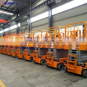 Good stability hydraulic self propelled battery operated scissor lift