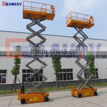 High Grade mobile hydraulic electric elevated scissors aerial work platform