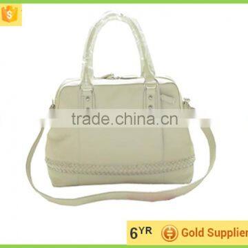 White Cow Leather Tote Bag Large Capacity Organizer Bag Handbag for Ladies