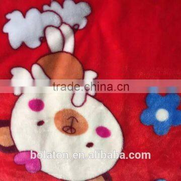 Polyester Good Handfeel Flannel Velvet for Pakistan Home Blankets with Red Velvet Flowers Perfume