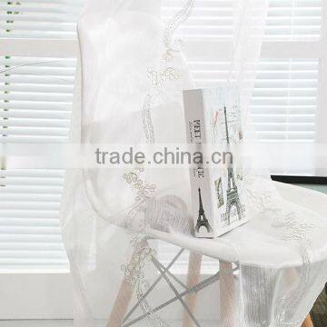Wholesale luxury bedroom window curtains embroidery sheer fabric for shade