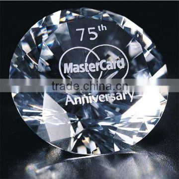 large crystal diamond with laser engraved for wedding gift(R-0157)