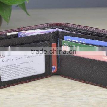 13040 Stylish Bi-fold multi card leather wallet men leather in Guangzhou