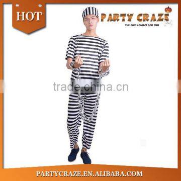 Adult black and white prisoner costume